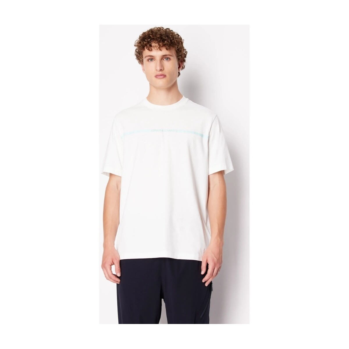 Textil Homem T-shirts e Pólos EAX 3DZTLGZJ9JZ Branco