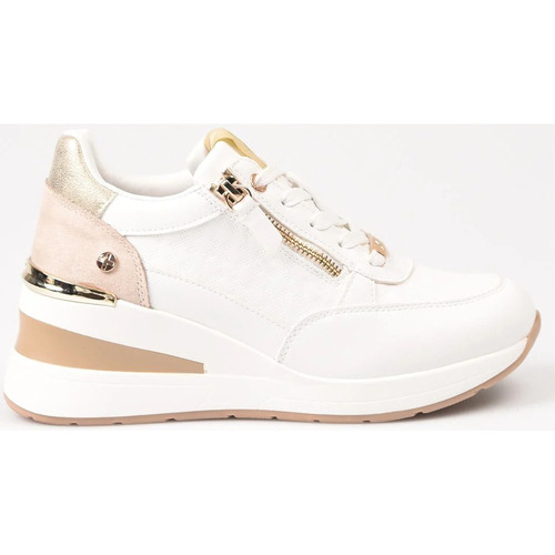 Sapatos Mulher Novidades da coleção Xti Sneakers  Cuña Troquelada 142413 Blanco Branco