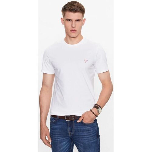 Textil Homem T-shirts e Pólos Guess M2YI36 I3Z14 CORE TEE-G011 PURE WHITE Branco