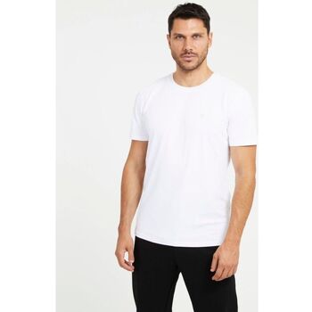 Textil Homem T-shirts e Pólos Guess M3Y45 KBS60 TECH TEE-G011 PURE WHITE Branco