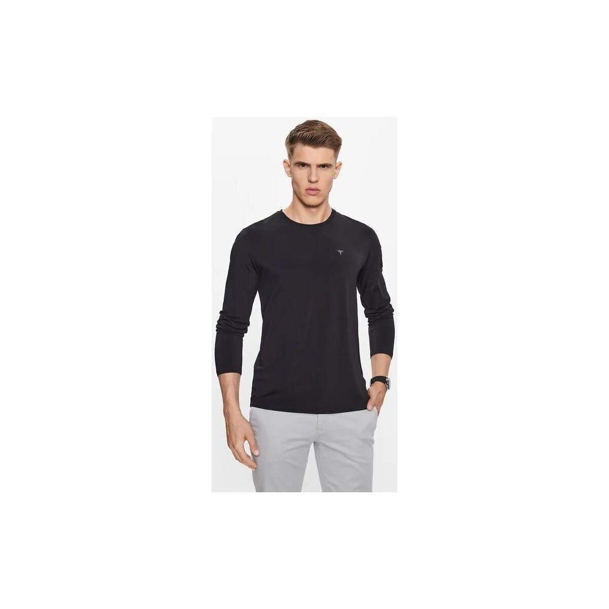 Textil Homem T-shirts e Pólos Guess M3YI39  KBS60 TECH TEE-JBLK BLACK Preto