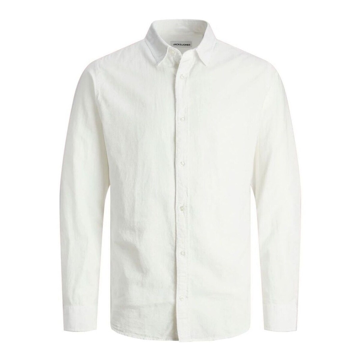Textil Rapaz Camisas mangas comprida Jack & Jones 12248936 LINEN SHIRT-WHITE Branco