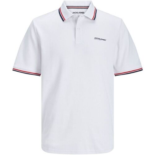 Textil Homem T-shirts e Pólos Jack & Jones 12250736 CAMPA-WHITE Branco