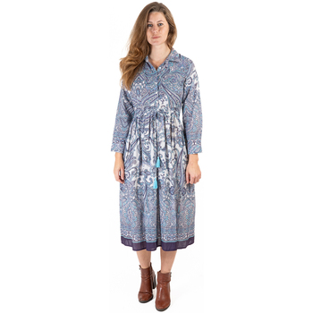 Textil Mulher Vestidos compridos Isla Bonita By Sigris Conjunto de roupa de cama Azul