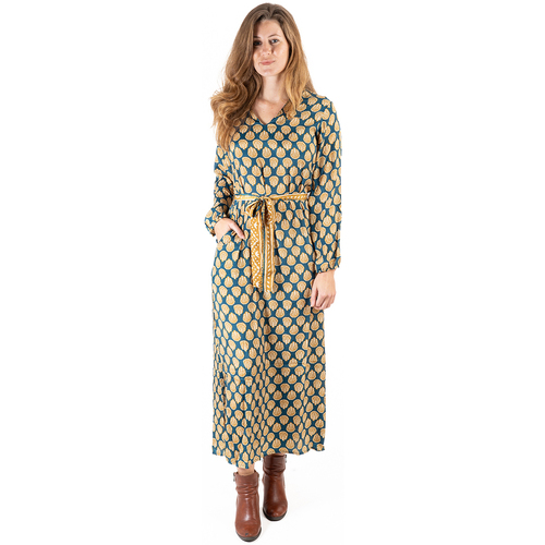 Textil Mulher Vestidos compridos Isla Bonita By Sigris Emporio Armani EA7 Bege