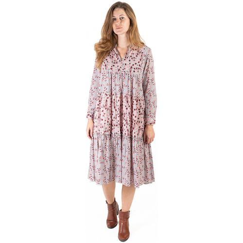Textil Mulher Vestidos compridos Isla Bonita By Sigris Vestido Midi Longo Violeta