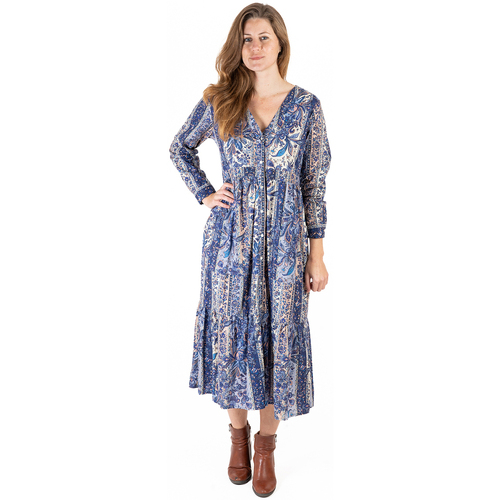 Textil Mulher Vestidos compridos Isla Bonita By Sigris Cuecas e outros Azul