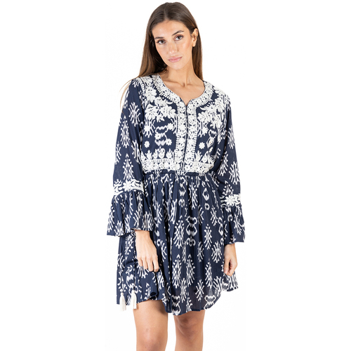 Textil Mulher Vestidos curtos Isla Bonita By Sigris Vestido Curto Azul