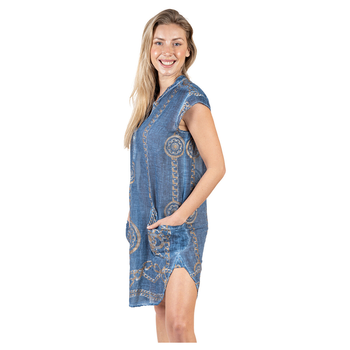 Textil Mulher Vestidos Isla Bonita By Sigris Vestir Azul