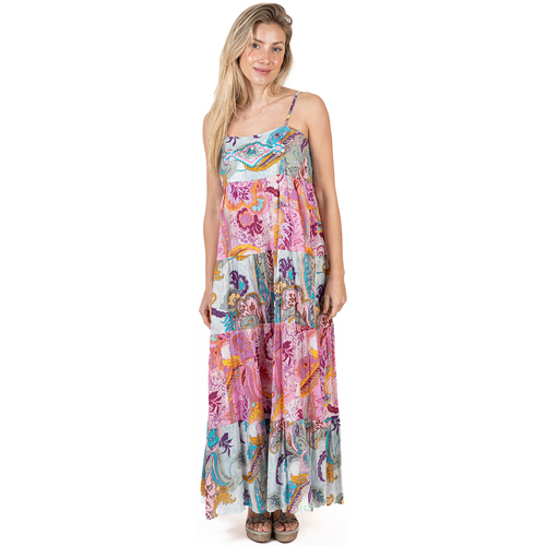 Textil Mulher Vestidos compridos Isla Bonita By Sigris A garantia do preço mais baixo Rosa