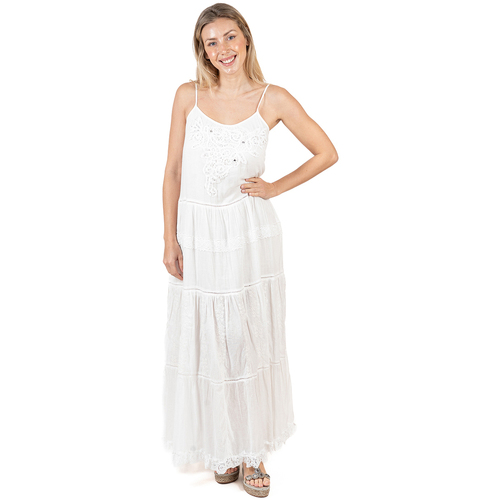Textil Mulher Vestidos compridos Isla Bonita By Sigris Conjunto de roupa de cama Branco