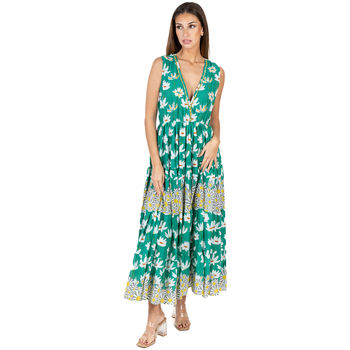 Textil Mulher Vestidos compridos Isla Bonita By Sigris Vestir Verde