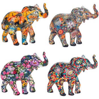 Casa Estatuetas Signes Grimalt Elefante Figura 4 Unidades Multicolor