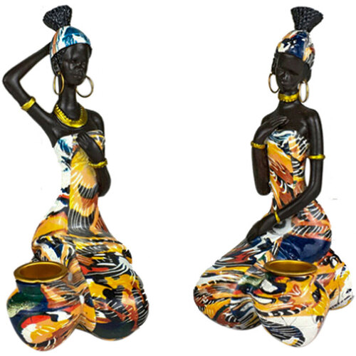 Casa Estatuetas Signes Grimalt Figura Africana Mulher 2 Uni. Multicolor
