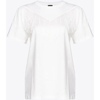 Textil Mulher T-shirts e Pólos Pinko UNDER WORLD 103727 A1XS-Z05 Branco