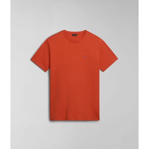 Textil Homem T-shirts e Pólos Napapijri SALIS SS SUM NP0A4H8D-621 BURNT ORANGE Laranja