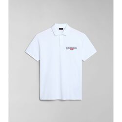 Textil Homem T-shirts e Pólos Napapijri E-AYLMER NP0A4HTN-002 BRIGHT WHITE Branco