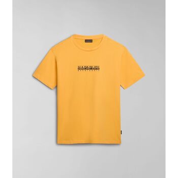 Textil Homem T-shirts e Pólos Napapijri S-BOX SS4 NP0A4H8S-Y1J YELLOW KUMQUAT Amarelo