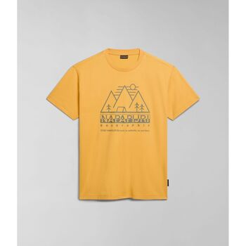 Textil Homem T-shirts e Pólos Napapijri S-FABER NP0A4HQE-1YJ YELLOW KUMQUAT Amarelo