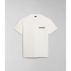 Textil Homem T-shirts e Pólos Napapijri S-KOTCHO NP0A4HTV-N1A WHITE WHISPER Branco