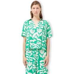 Textil Mulher Tops / Blusas Compania Fantastica COMPAÑIA FANTÁSTICA Camisa 43008 - Flowers Verde