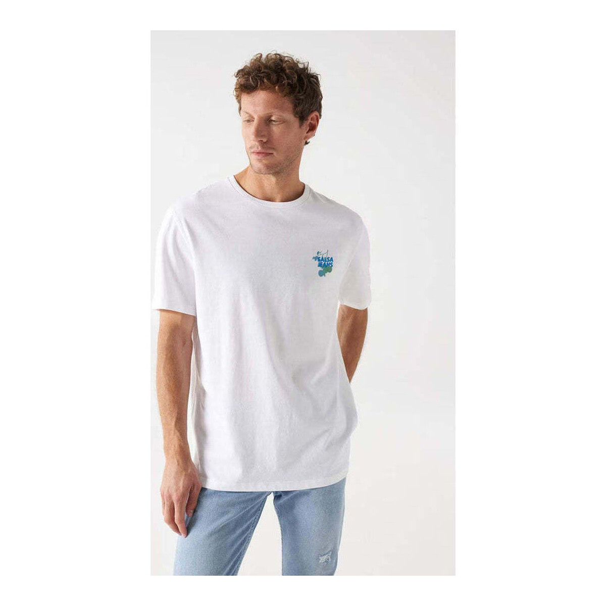 Textil Homem T-shirts e Pólos Salsa 21006820-001-1-1 Branco
