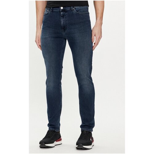 Textil Homem Gangas Skinny Tommy Sandale Jeans DM0DM18753 Azul