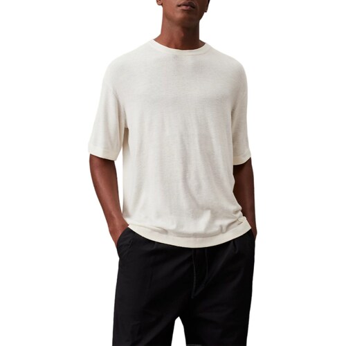 Textil Homem Polos mangas compridas Calvin Underwear Klein Jeans K10K112852 Branco