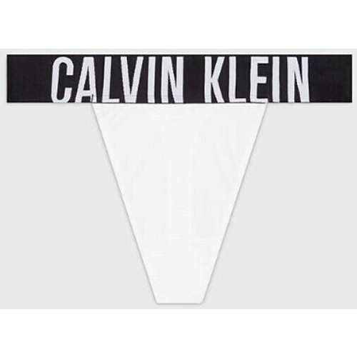 Roupa de interior Mulher Cueca Calvin Klein Calista Jeans 000QF7638E100 THONG Branco