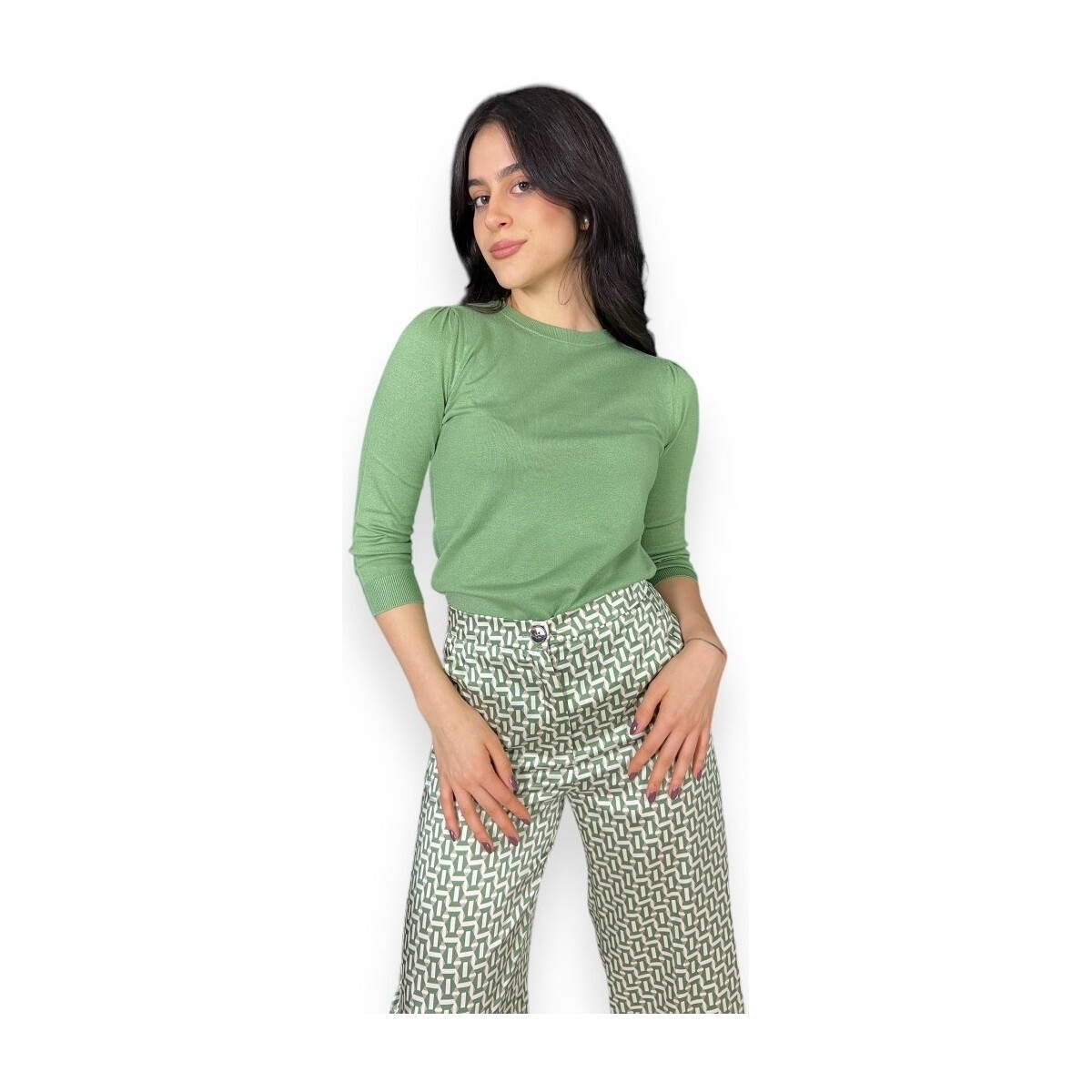 Textil Mulher camisolas Linea Emme Marella 15361131 Verde