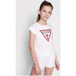 Textil Rapariga T-shirts e Pólos Guess J81I15-TWHT-1-22 Branco