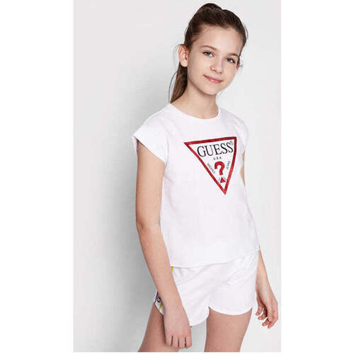 Textil Rapariga T-shirts e Pólos Guess J81I15-TWHT-1-22 Branco