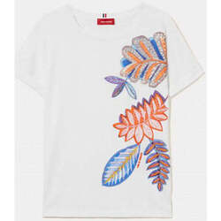 Textil Mulher T-shirts e Pólos Lion Of Porches LP004493-001-1-1 Branco