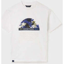Textil Rapaz T-shirts e Pólos Mayoral 6068-25-1-25 Branco