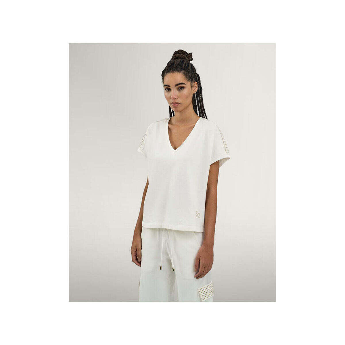 Textil Mulher camisas Access D43-2068-460-1-1 Branco