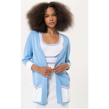 Textil Mulher Casacos de malha Fracomina FR24ST8006K41601-252-3-1 Azul