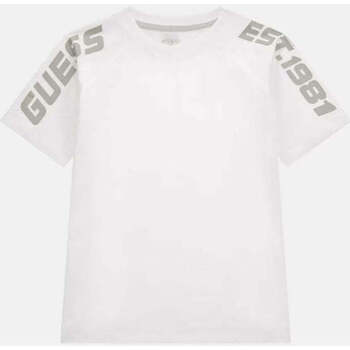 Textil Rapaz T-shirts e Pólos Guess L4RI29-G018-1-19 Branco