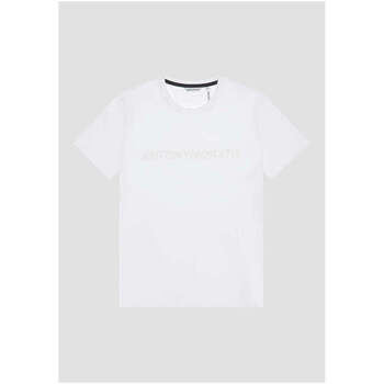 Textil Homem T-shirts e Pólos Antony Morato MMKS02351-FA100144-1000-1-1 Branco