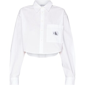 Textil Mulher camisas Calvin Klein Jeans PIERCE J20J222614 Branco