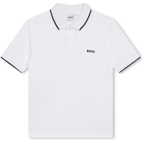 Textil Rapaz T-shirt mangas compridas BOSS J25P26 Branco