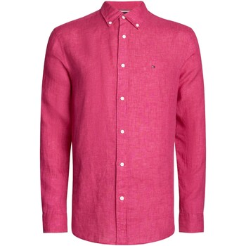 Textil Homem Camisas mangas comprida Tommy Hilfiger MW0MW34602 Rosa