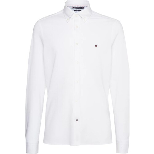 Textil Homem Camisas mangas comprida Tommy Hilfiger MW0MW30675 Branco