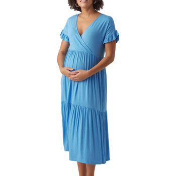Textil Mulher Vestidos compridos Mamalicious  Azul
