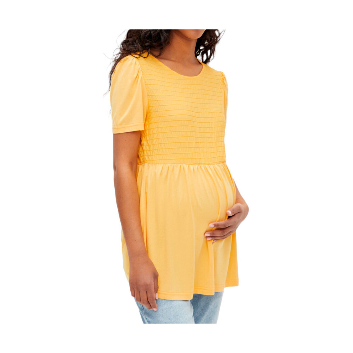 Textil Mulher Tops / Blusas Mamalicious  Amarelo