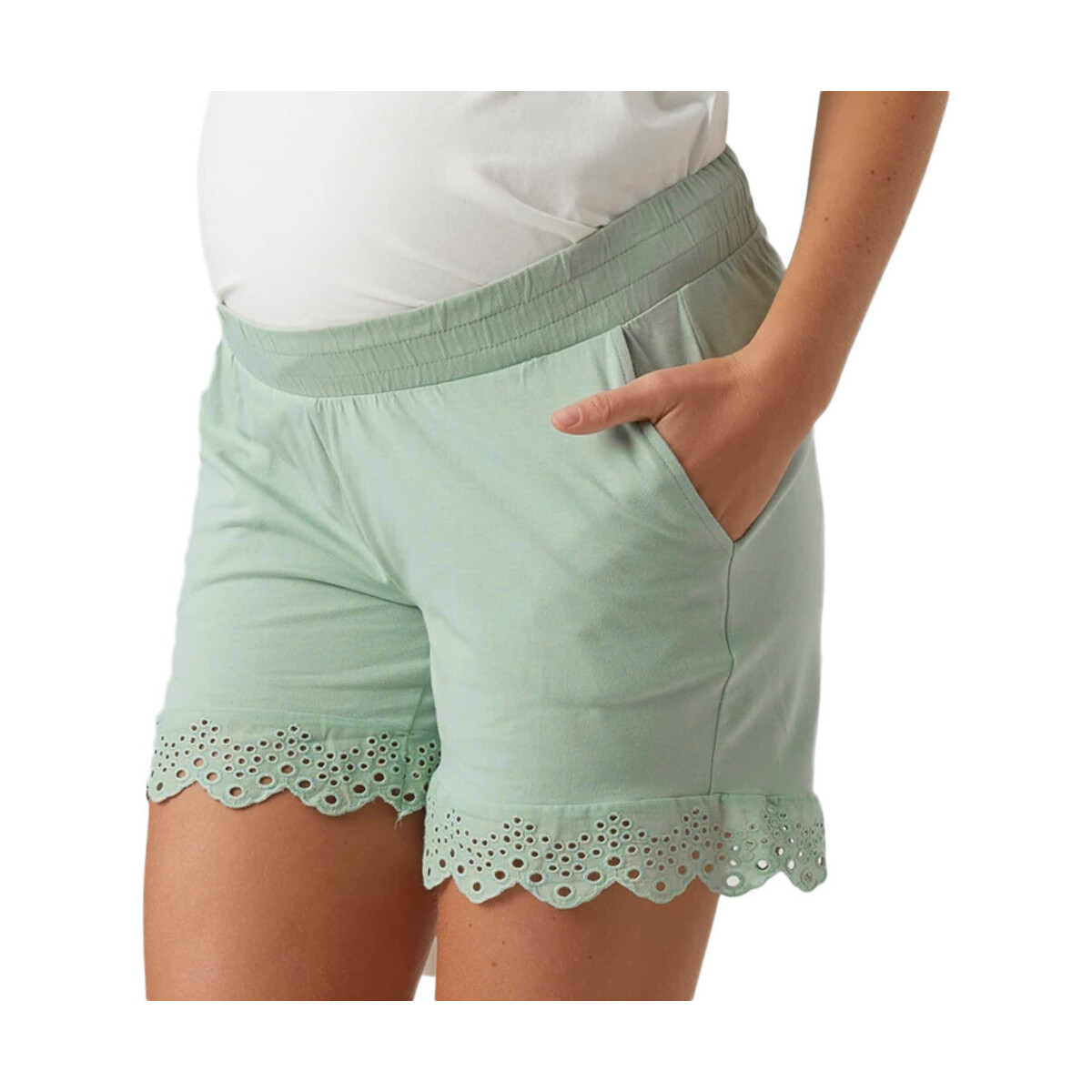 Textil Mulher Shorts Blu / Bermudas Mamalicious  Verde