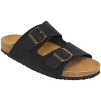 Sapatos Homem Sandálias Casual Bio sandálias de couro preto para homem da Preto