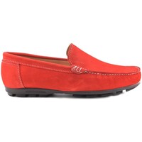 Sapatos Homem Mocassins Latino Mocassins em pele vermelha da Vermelho