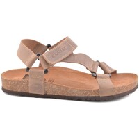Sapatos Homem Sapatos & Richelieu Casual Bio sandálias de couro bege para homem da Cáqui