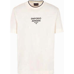 Textil Homem T-shirts e Pólos Emporio Armani 3D1T731JPZZ01A4-7-1 Bege