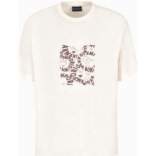 Textil Homem T-shirts e Pólos Emporio Armani 3D1TG31JPZZ01A2-1-1 Branco